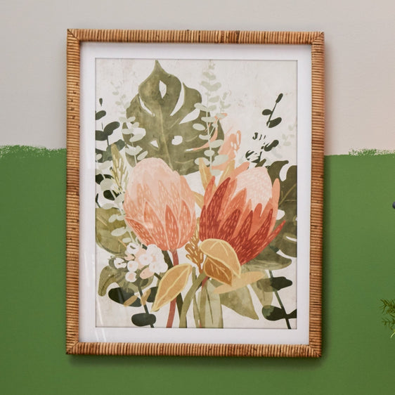 Framed Protea Floral Wall Art (Set of 2) - Wall Art