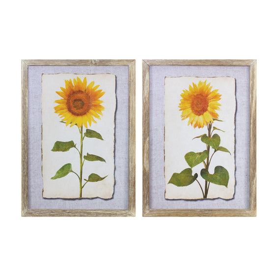 Framed-Sunflower-Print,-Set-of-2-Wall-Art