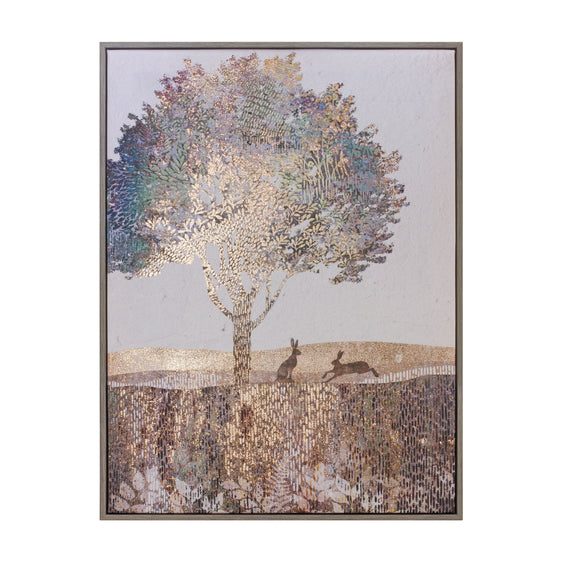 Framed Tree and Rabbit Print 15.5" - Pier 1