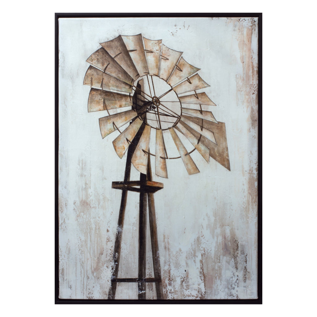 Framed Windmill Canvas Art 28" - Pier 1