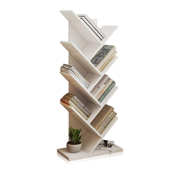 Free Standing Retro Wood 8 Shelves Bookcase - Pier 1