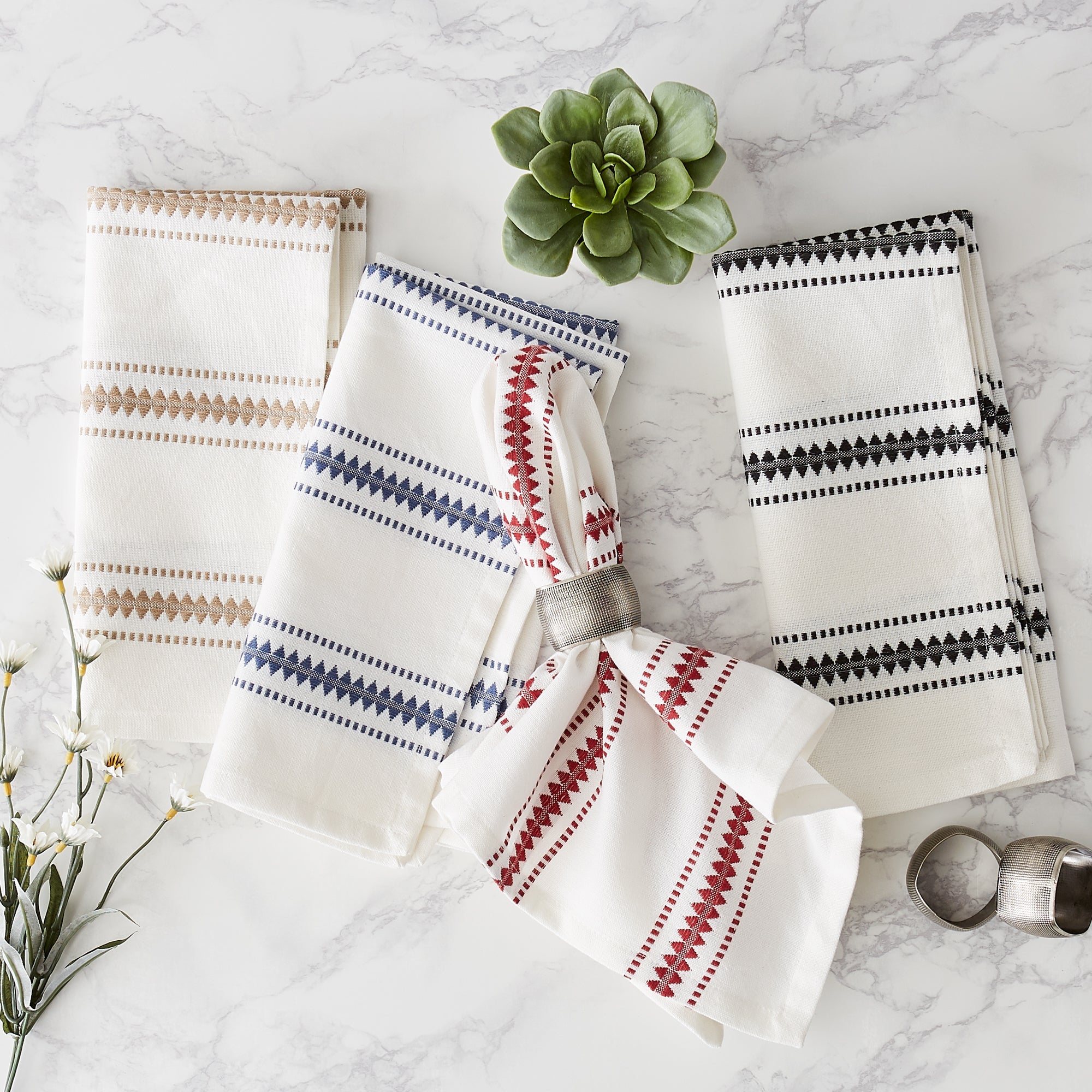 Pier 1 Zig Dobby Stripe Napkins - Thumbnail 4
