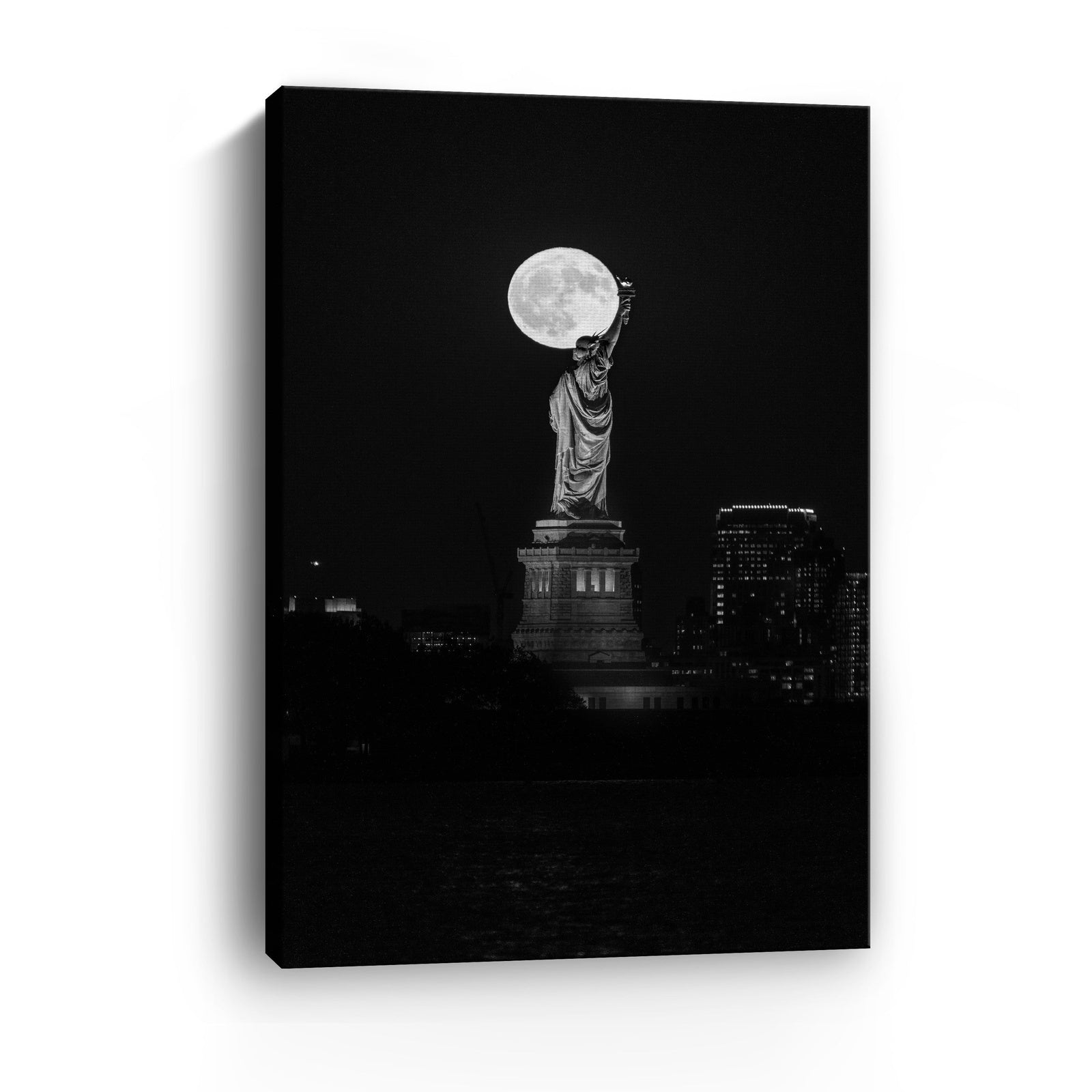 Full Moon New York Canvas Giclee - Pier 1