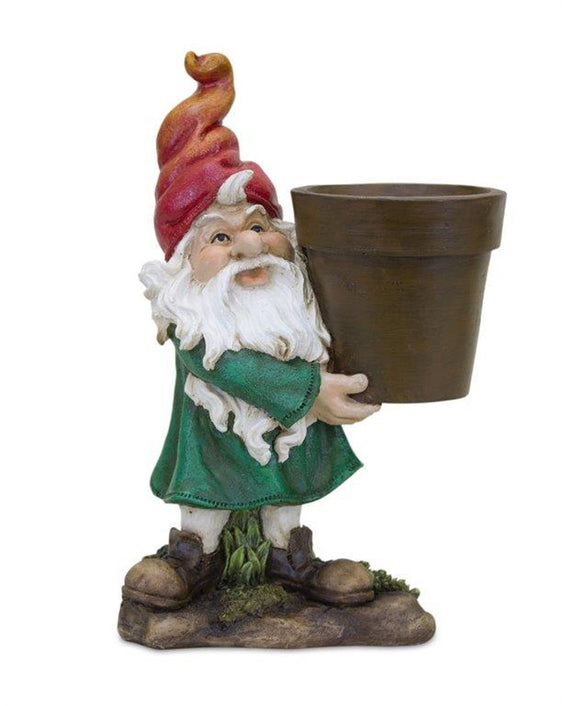 Garden Gnome with Pot Planter 9" - Pier 1