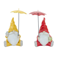 Garden Gnome with Umbrella and Woodland Animals, Set of 2 - Pier 1