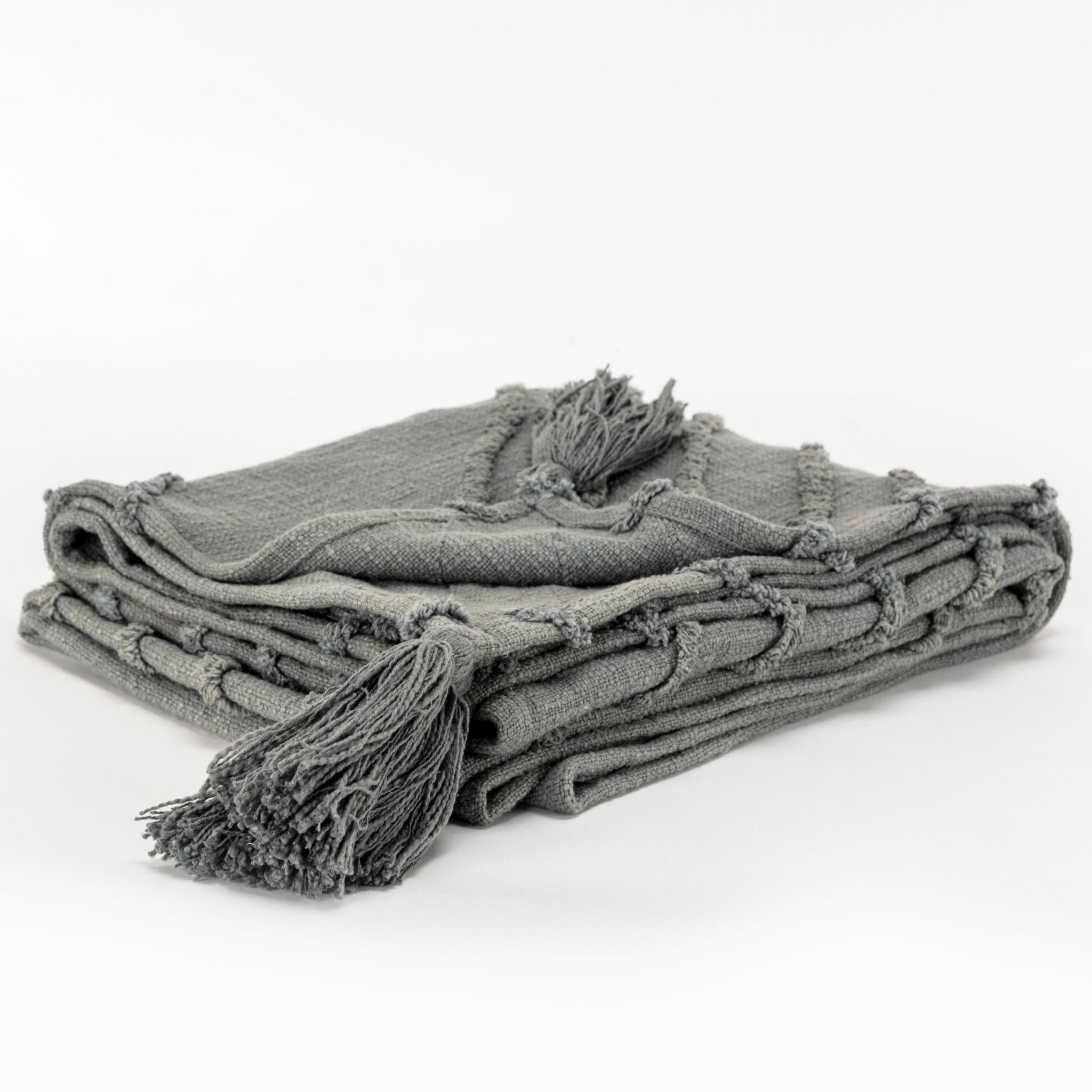 Geometric 100% Woven Textured Cotton Throw - Pier 1