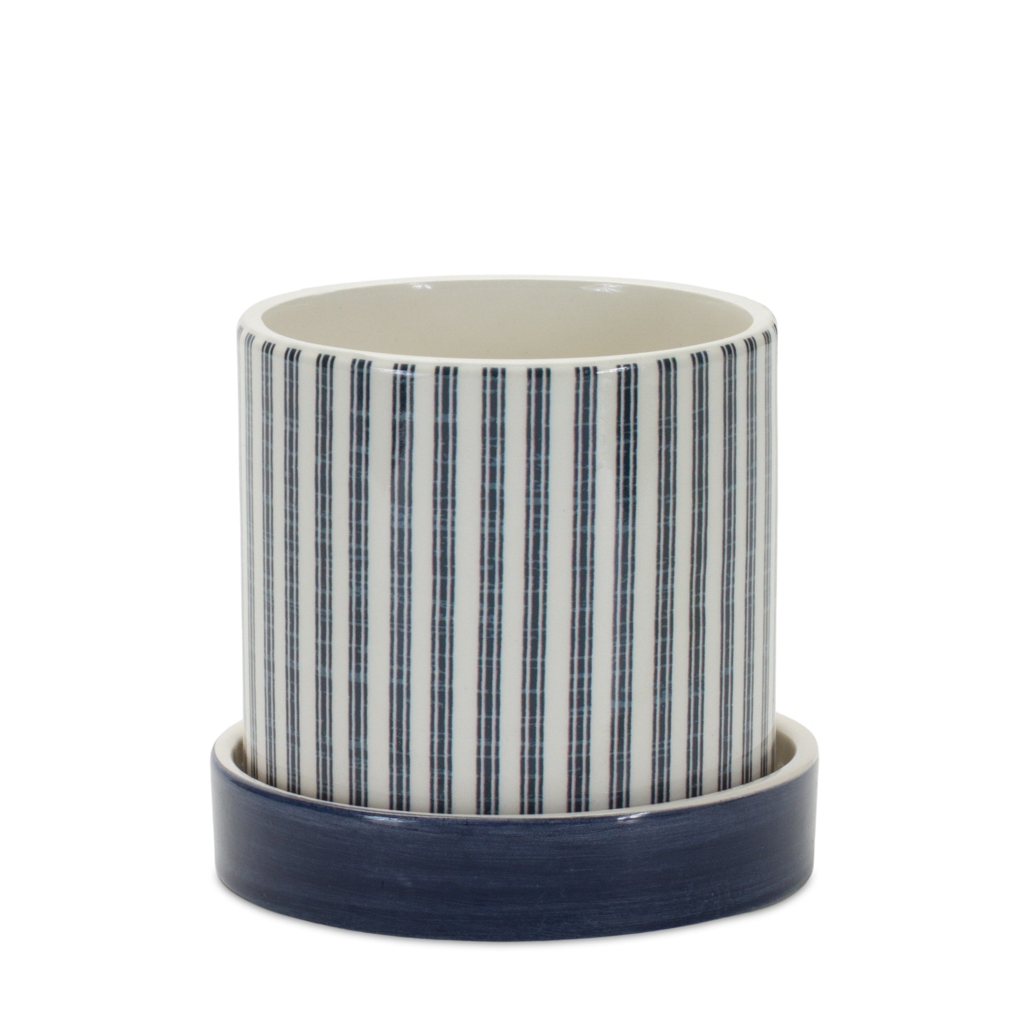 Geometric Pattern Planter with Plate (Set of 2) - Pier 1