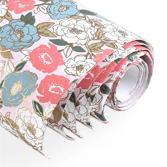 Gift-Wrap-Roll-/-Set-of-5-Pcs-/-Peach-Wrapping-Paper