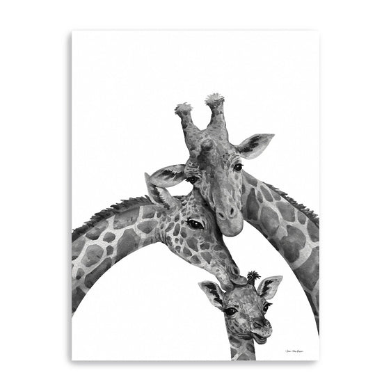 Giraffe-Family-Canvas-Giclee-Wall-Art-Wall-Art
