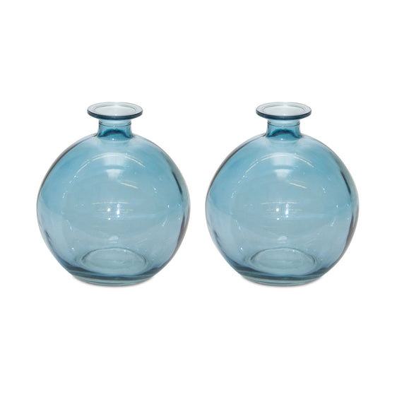 Glass-Bubble-Vase,-Set-of-2-Vases