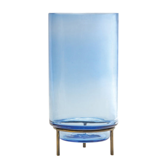 Glass Vase with Metal Stand 10" - Pier 1