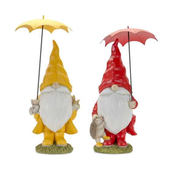 Gnome with Umbrella and Woodland Animals, Set of 2 - Pier 1
