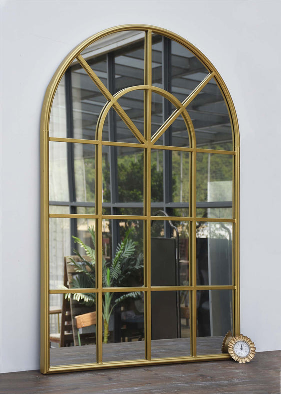 Gold Large Arched Metal Framed Wall Mirror - Pier 1