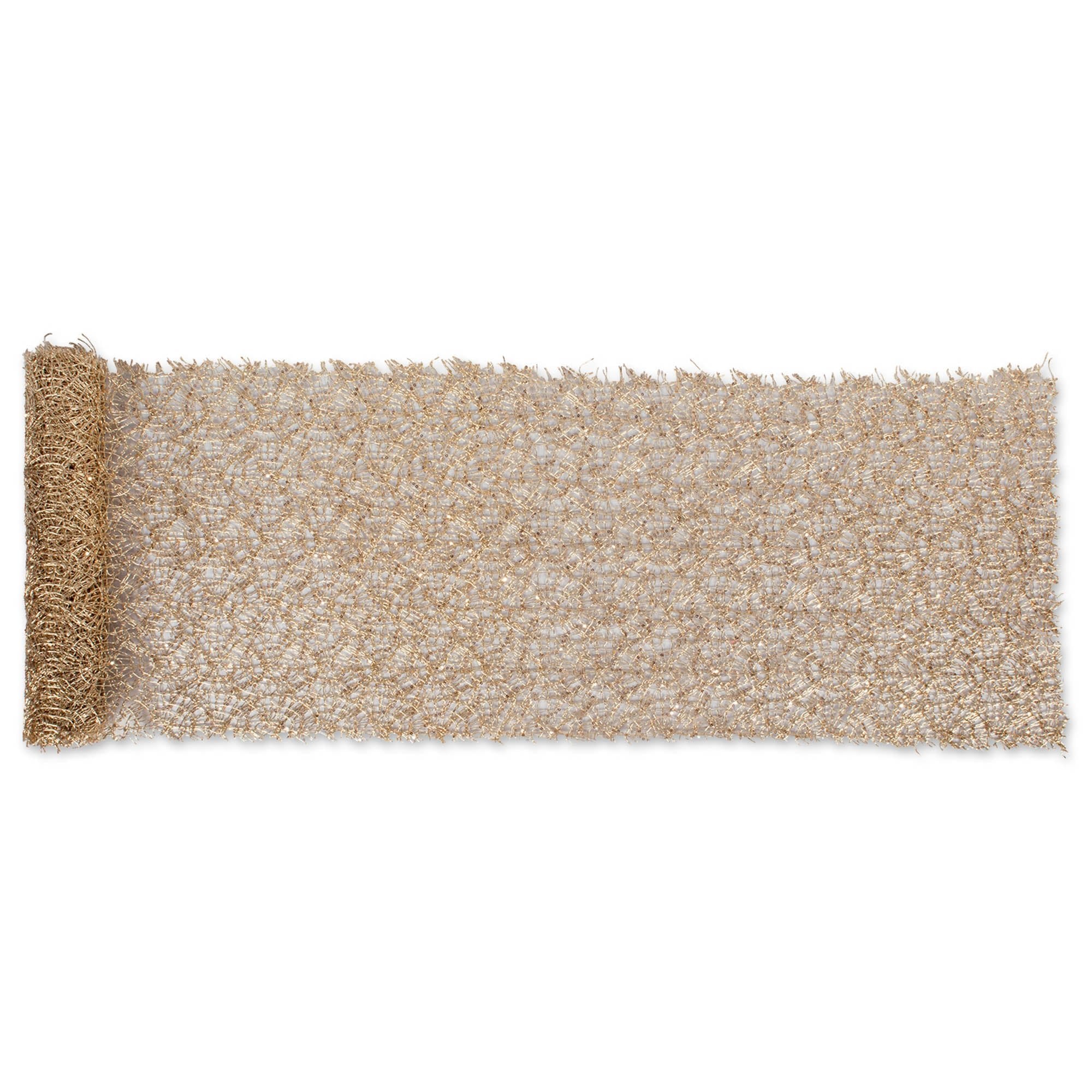 Gold Sequin Mesh Table Runner Roll 16in x 10ft - Pier 1