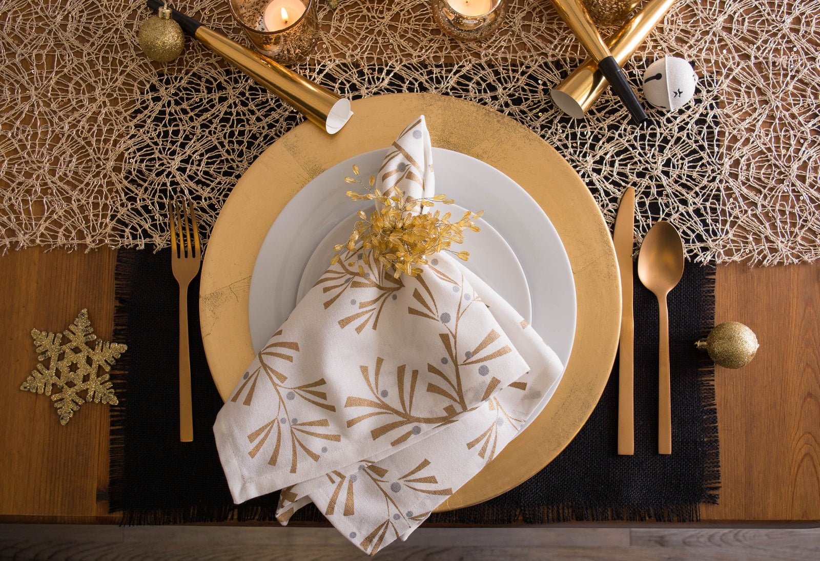 Gold Sequin Mesh Table Runner Roll 16in x 10ft - Pier 1