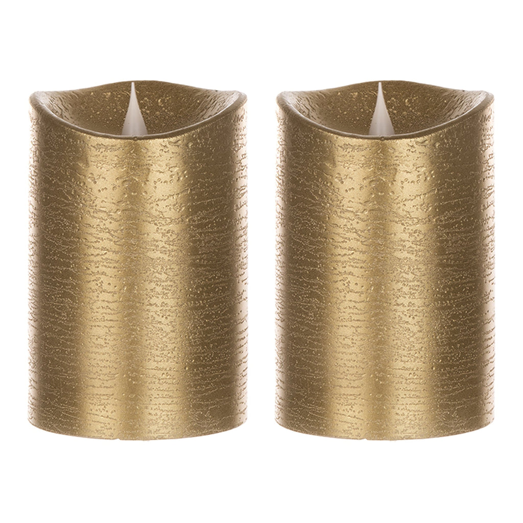 Gold Simplux Designer LED Candle with remote, Set of 2 3.5" x 5.5" - Pier 1