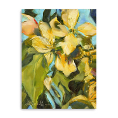 Golden Floral Canvas Giclee - Pier 1