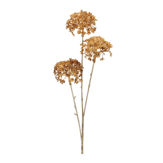 Golden-Hydrangea-Stems,-Set-of-12-Faux-Florals