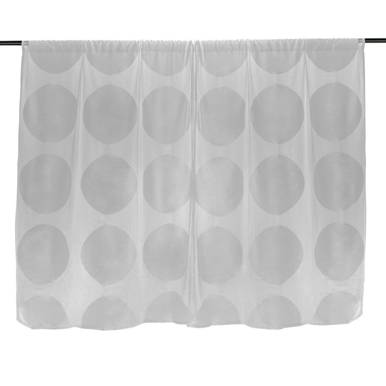 Gray Lace Circle Window Curtain 52x84 Set of 2 - Pier 1