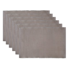 Gray Ribbed Placemats, Set of 6 - Pier 1