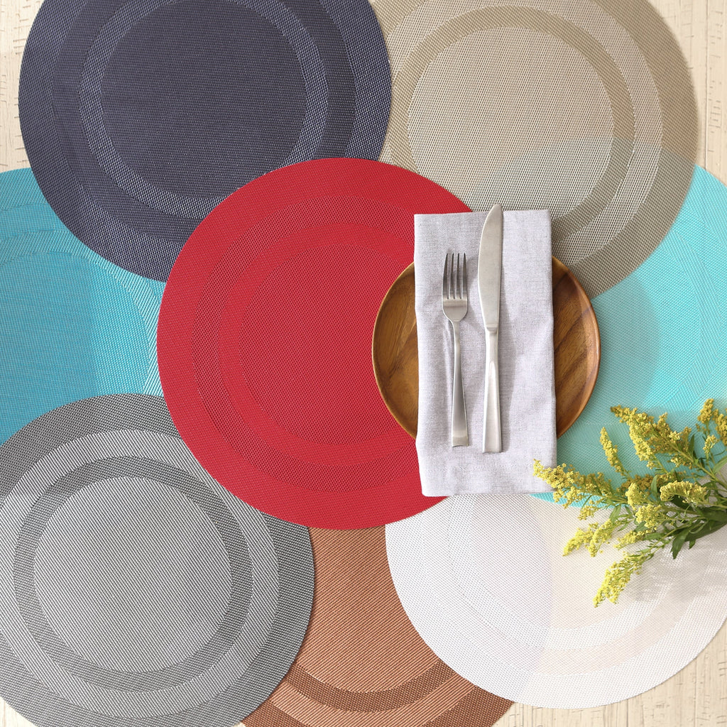 Gray Round Double-frame Placemats, Set of 6 - Pier 1