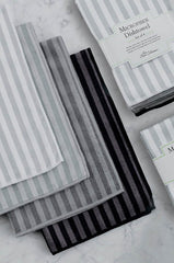 Gray Stripe Microfiber Dishtowel & Dishcloths, Set of 8 - Pier 1