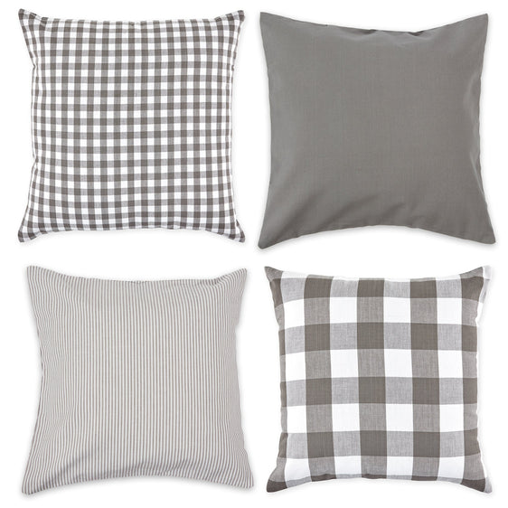 Gray & White Pillow Covers 18x18, Set of 4 - Pier 1