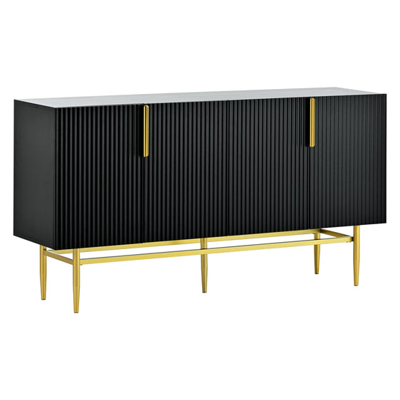 Griffin 4 Door Sideboard Gold Metal Handle Buffet Cabinet - Pier 1