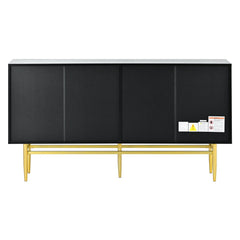 Griffin 4 Door Sideboard Gold Metal Handle Buffet Cabinet - Pier 1