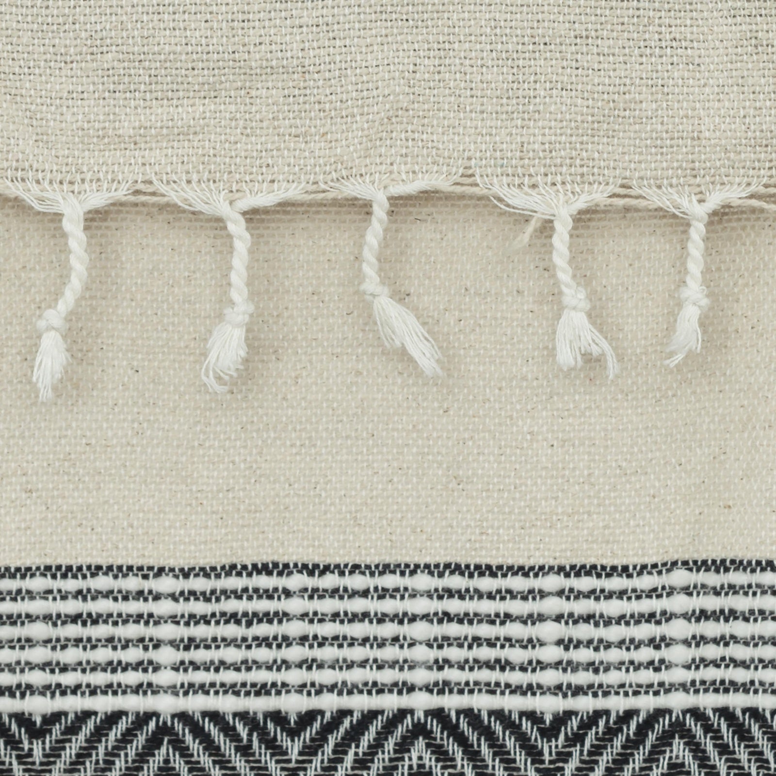 Hand loomed Stripe And Chevron 90% Cotton/10% Acrylic Throw - Pier 1
