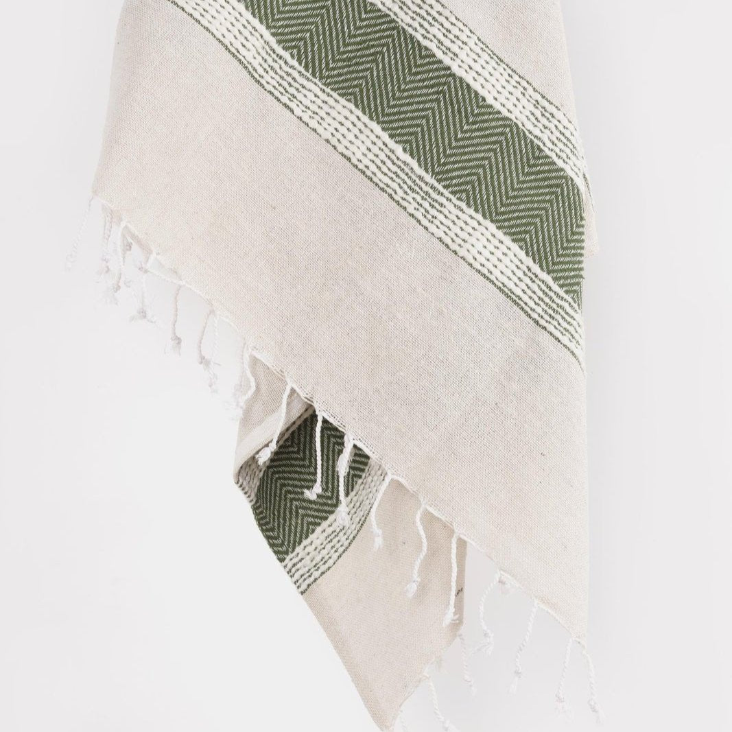 Hand loomed Stripe And Chevron 90% Cotton/10% Acrylic Throw - Pier 1