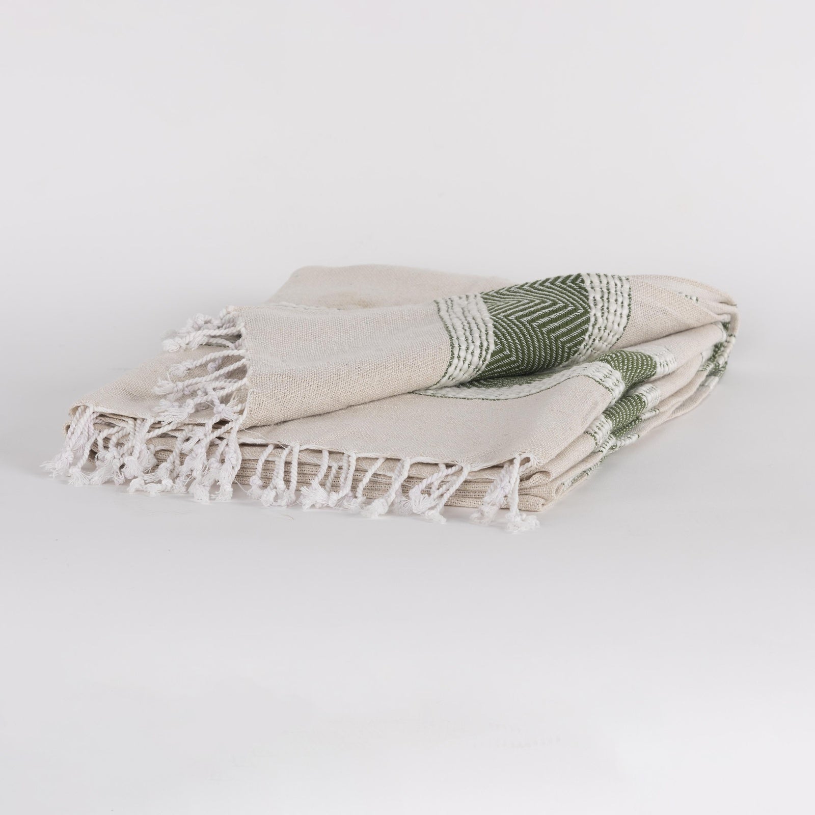 Hand loomed Stripe And Chevron 90% Cotton/10% Acrylic Throw - Pier 1