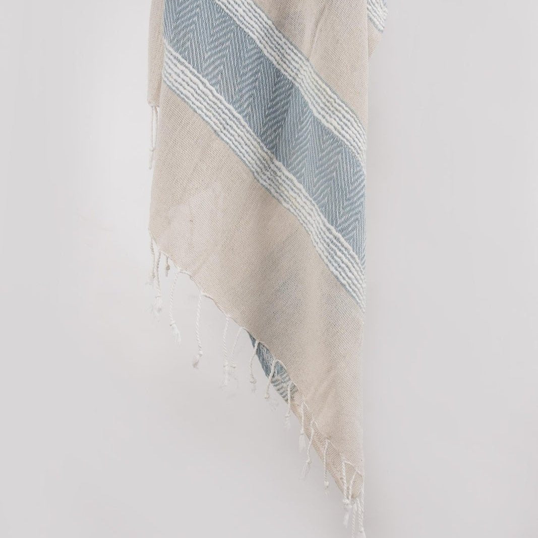 Hand loomed Stripe And Chevron 90% Cotton/10% Acrylic Throw - Pier 1