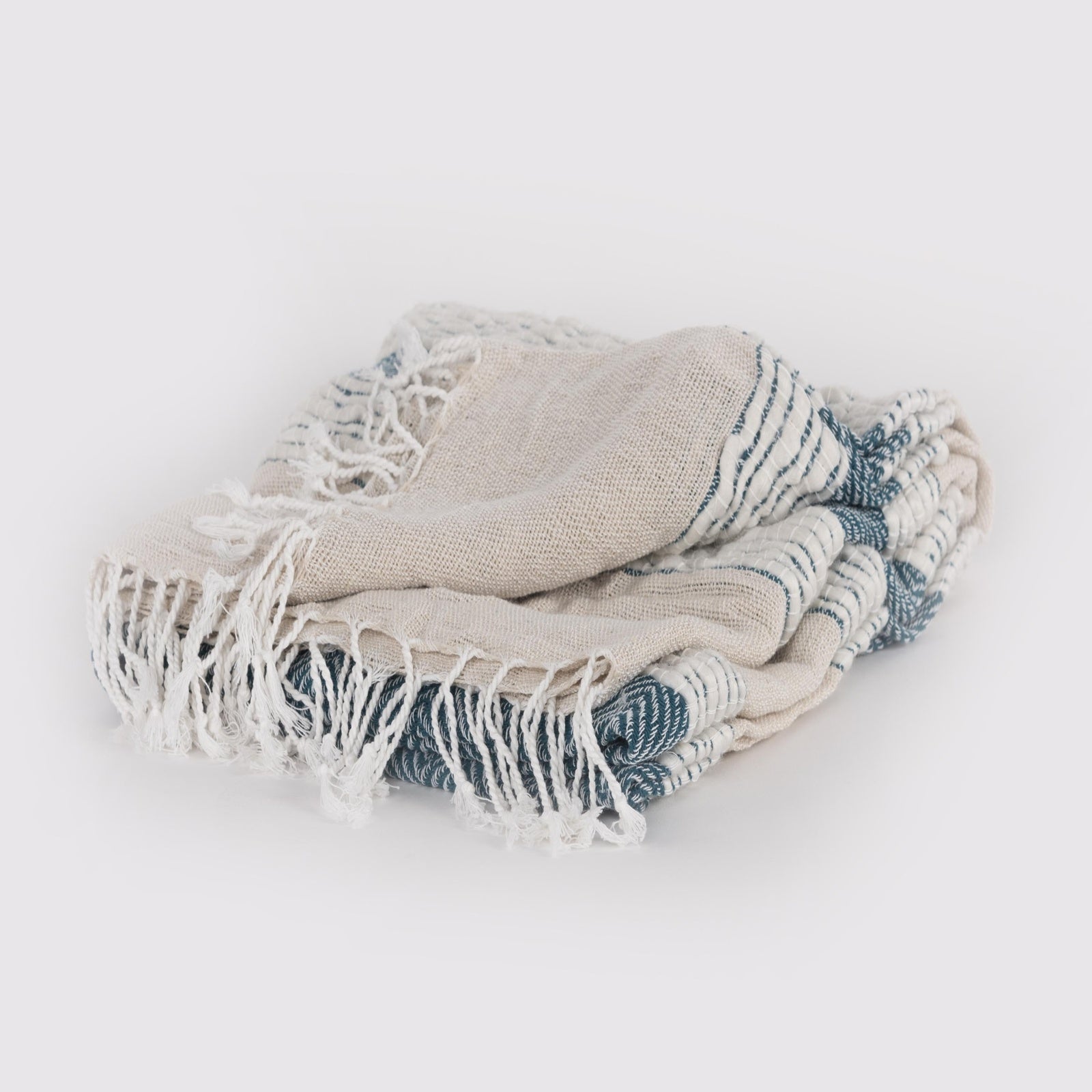 Hand loomed Stripe And Chevron 90% Cotton/10% Acrylic Throw - Pier 1