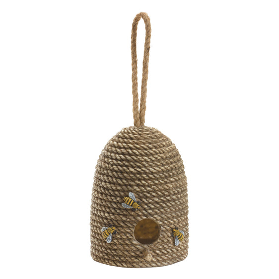 Hanging Bee Hive Bird House with Rope Accent 8.5"H - Pier 1