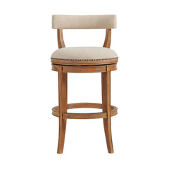 Hanover Swivel Bar Height Bar Stool, Weathered Brown and Beige, Set of 2 - Pier 1
