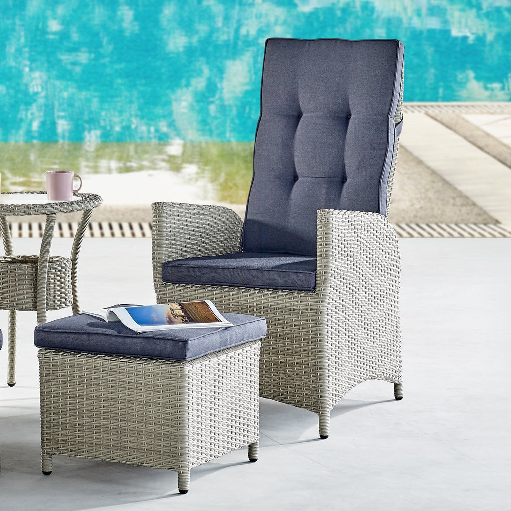 Haven All-Weather Wicker Outdoor Recliners with Ottomans and Cushions - Pier 1