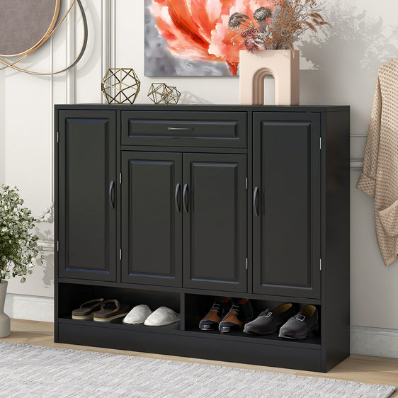 Hayes-Shoe-Cabinet-with-Sturdy-Top-Surface,-Sideboard-and-Adjustable-Shelves-Storage-Cabinets