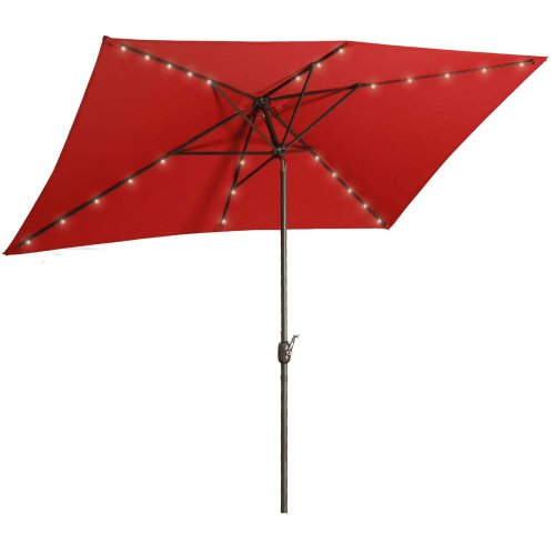 Hunter 6.5 ft. x 10 ft Patio LED Umbrella Hunter 6.5 ft. x 10 ft Patio LED Umbrella