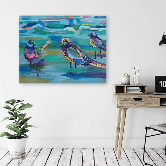 Indigo Gulls Canvas Giclee - Pier 1