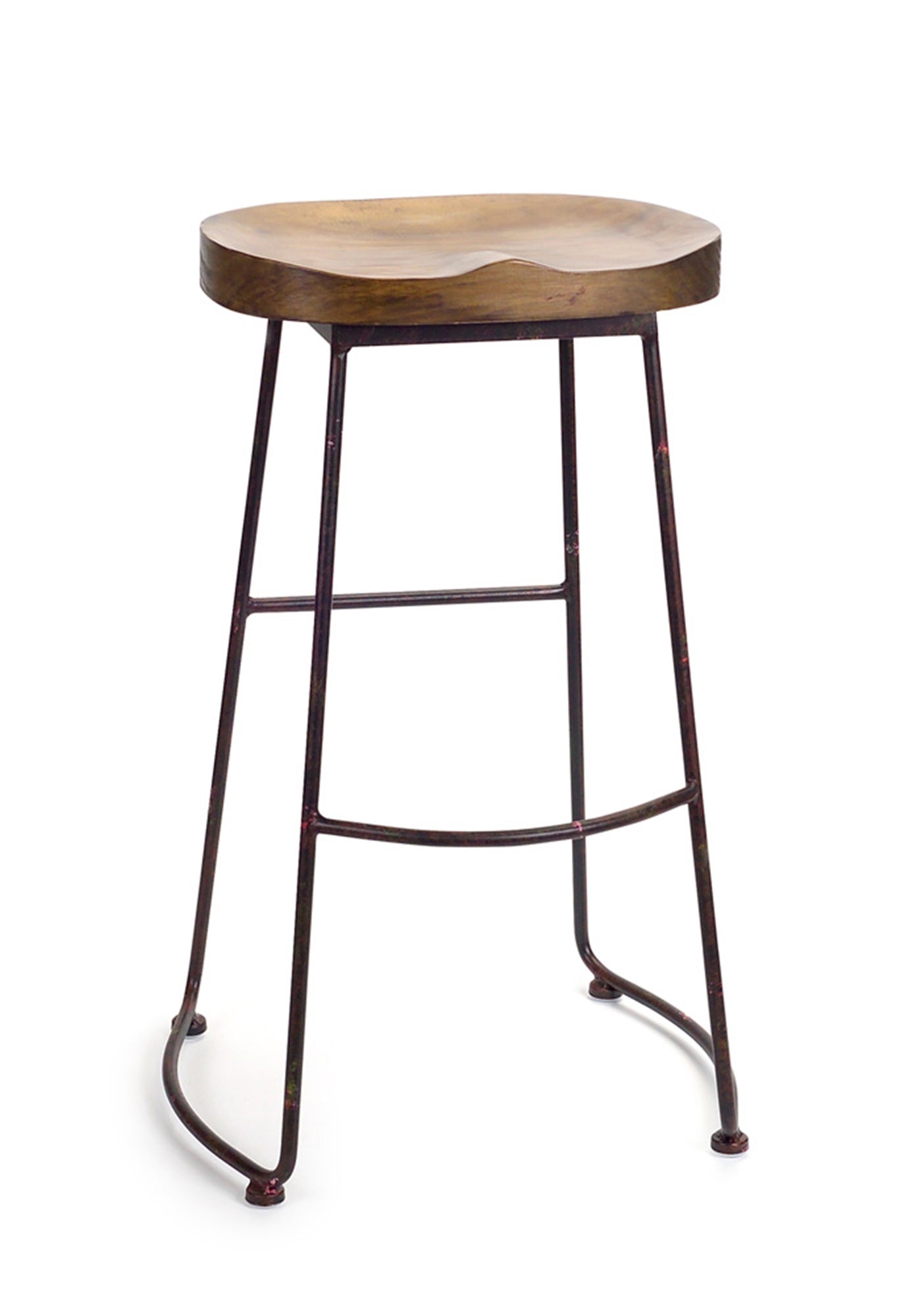 Industrial Wood Bucket Seat Stool 30"H - Pier 1