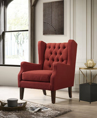 Irwin Linen Button Tufted Wingback Chair - Accent Chairs