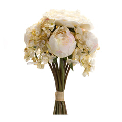 Ivory White Peony and Hydrangea Flower Bouquet, Set of 6 - Pier 1