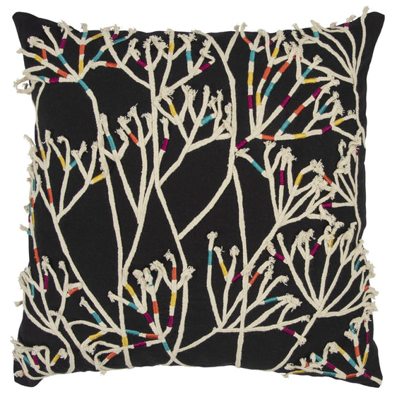Knife Edge Applied Art Cotton Impressionistic Botanical Decorative Throw Pillow - Decorative Pillows