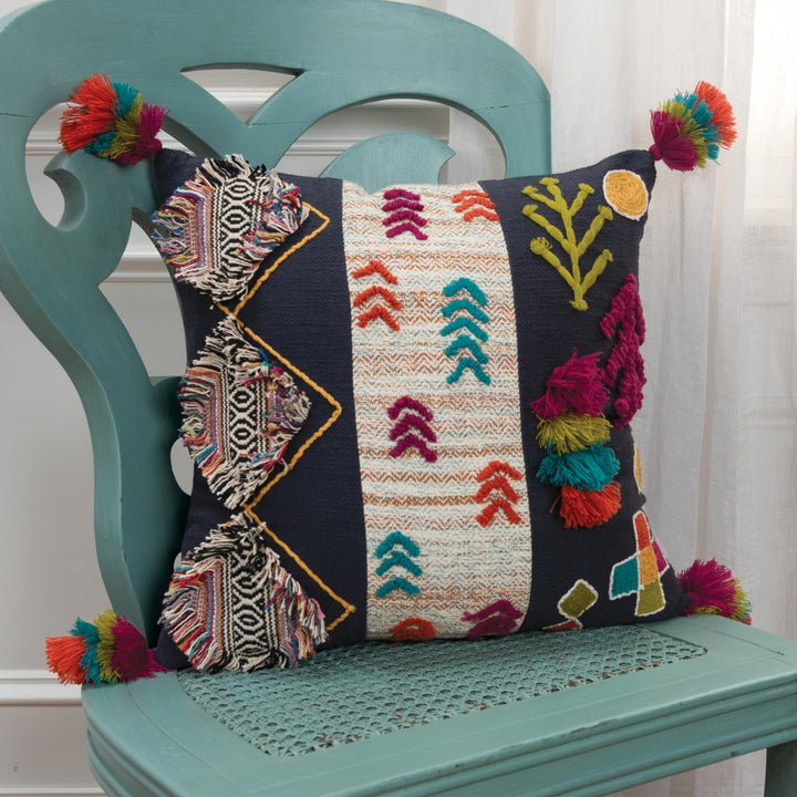Six panel throw pillow