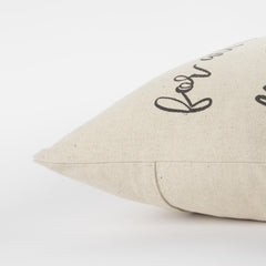 Knife Edge Printed 100% Cotton Sentiment Pillow - Decorative Pillows