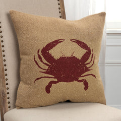 Knife-Edge-Printed-Cotton-Crab-Decorative-Throw-Pillow-Decorative-Pillows
