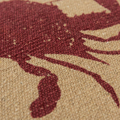Knife Edge Printed Cotton Crab Decorative Throw Pillow - Decorative Pillows