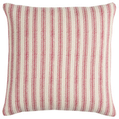 Knife Edge Printed Cotton Ticking Stripe Pillow Cover - Decorative Pillows