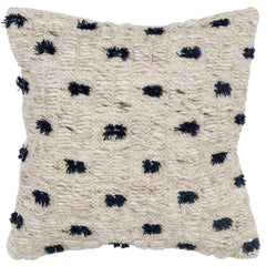 Knife Edge Woven Blocks And Tufts Pillow Cover - Decorative Pillows